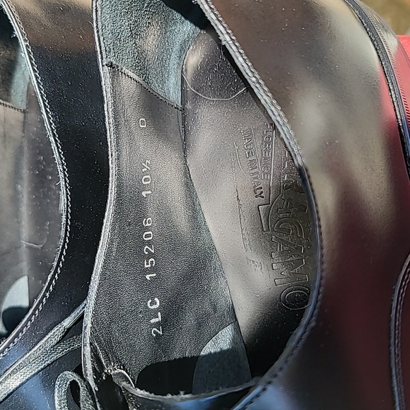 #100 SALVADOR FERRAGAMO MEN'S OXFORD SHOES WITH SHOE LACES - Picture 5 of 13